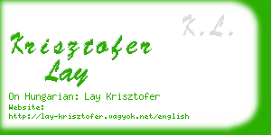 krisztofer lay business card